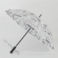 Newspaper Printing 22" 24k Straight Sun and Rain Umbrella (YSS0138)